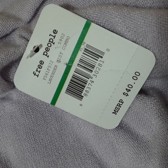 Intimately free by free people women tunic top lavender lagenlook sheer y2k - Picture 6 of 7